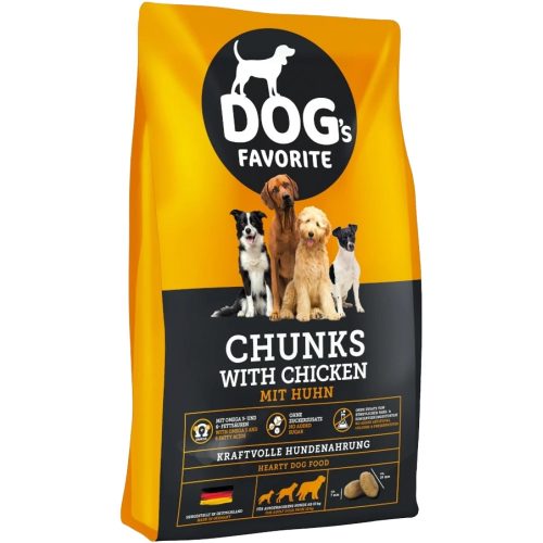 Happy Dog Dog's Favorite Chunks with Chicken Száraz Kutyatáp (Csirke) - 15 kg