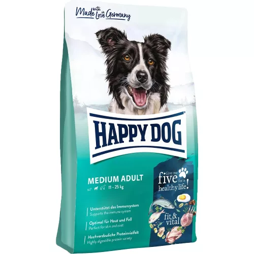 Happy Dog Fit & Vital Medium Adult Száraz Kutyatáp (Baromfi) - 12 kg
