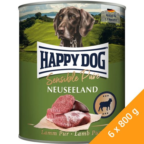 Happy Dog Sensible Pure Neuseeland Monoprotein Gabonamentes Konzerv Kutyáknak (Bárány) - 6x800 g