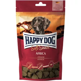  Happy Dog Soft Snack Africa Monoprotein Hipoallergén Gabonamentes Jutalomfalat Kutyáknak (Strucc) - 100 g