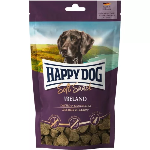 Happy Dog Soft Snack Ireland Jutalomfalat Kutyáknak (Lazac és Nyúl) - 100 g