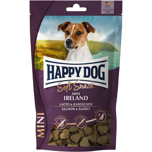 Happy Dog Soft Snack Ireland Mini Jutalomfalat Kutyáknak (Lazac és Nyúl) - 100 g