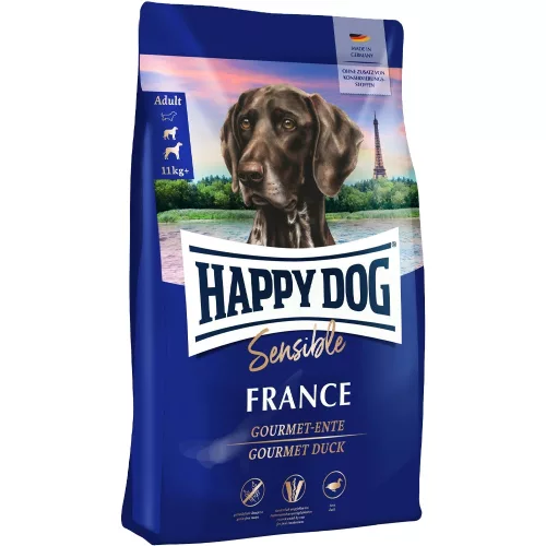 Happy Dog Sensible France Monoprotein Hipoallergén Gabonamentes Száraz Kutyatáp (Kacsa) - 1 kg