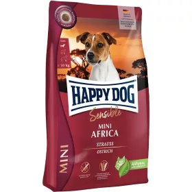   Happy Dog Sensible Africa Mini Monoprotein Hipoallergén Gabonamentes Száraz Kutyatáp (Strucc) - 800 g