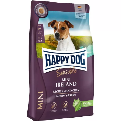 Happy Dog Sensible Ireland Mini Hipoallergén Száraz Kutyatáp (Lazac és Nyúl) - 800 g