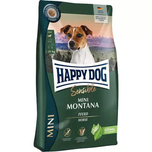 Happy Dog Sensible Montana Mini Monoprotein Hipoallergén Gabonamentes Száraz Kutyatáp (Ló) - 300 g