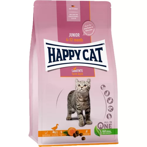 Happy Cat Young Junior Gabonamentes Száraz Macskatáp (Kacsa) - 4 kg