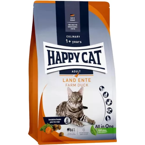 Happy Cat Culinary Adult Gabonamentes Száraz Macskatáp (Kacsa) - 4 kg