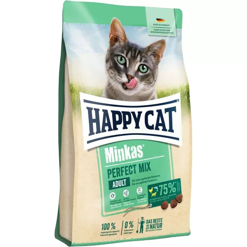 Happy Cat Minkas Perfect Mix Száraz Macskatáp (Baromfi, Hal és Bárány) - 10 kg