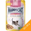 Happy Cat Meat in Sauce Kitten & Junior Gabonamentes Alutasakos Macskaeledel (Baromfi) - 24x85 g