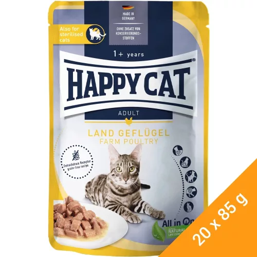 Happy Cat Meat in Sauce Culinary Gabonamentes Alutasakos Macskaeledel (Baromfi) - 20x85 g