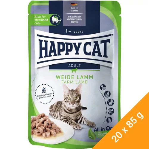 Happy Cat Meat in Sauce Culinary Gabonamentes Alutasakos Macskaeledel (Bárány) - 20x85 g