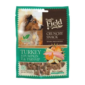   Sam's Field Crunchy Snack Gabonamentes Jutalomfalat Kutyáknak (Pulyka, Sütőtök és Paszterna) - 200 g