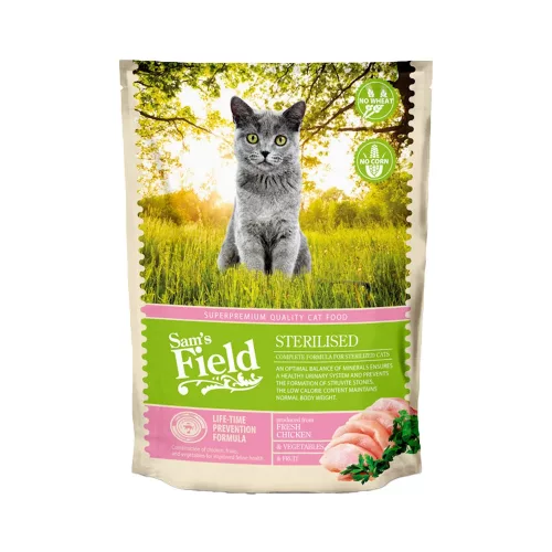 Sam's Field Sterilized Száraz Macskatáp (Csirke) - 0,4 kg
