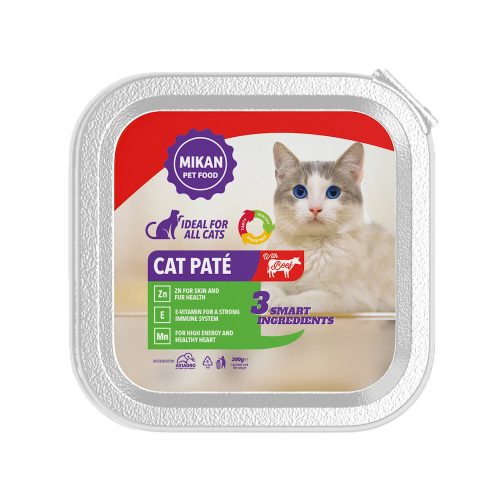 Mikan Pate Alutálcás Macskaeledel (Marha) - 100 g