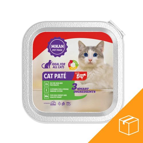 Mikan Pate Alutálcás Macskaeledel (Marha) - 16x100 g