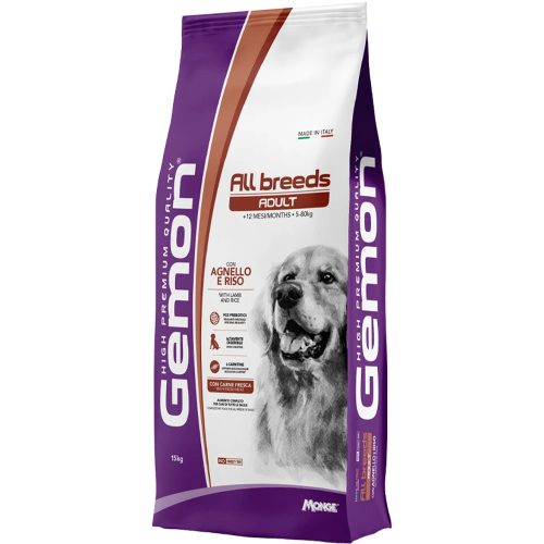 Gemon Adult Száraz Kutyatáp (Bárány és Rizs) - 15 kg