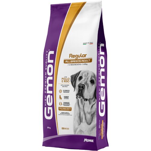 Gemon Adult Regular Száraz Kutyatáp (Csirke és Rizs) - 20 kg