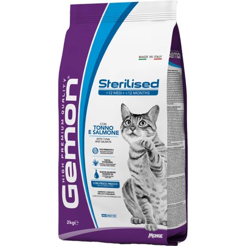 Gemon Sterilised Száraz Macskatáp (Tonhal és Lazac) - 2 kg