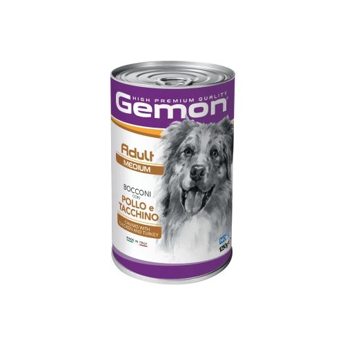 Gemon Medium Adult Konzerv Kutyáknak (Csirke és Pulyka) - 1250 g