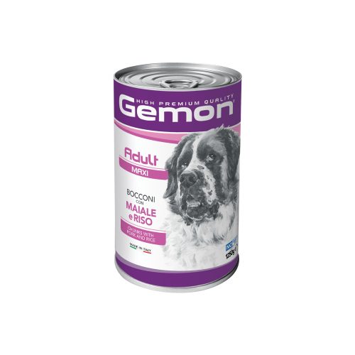 Gemon Maxi Adult Konzerv Kutyáknak (Sertés és Rizs) - 1250 g