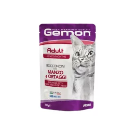   Gemon Chunkies Adult Alutasakos Macskaeledel (Marha és Zöldségek) - 100 g