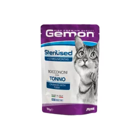   Gemon Chunkies Sterilised Alutasakos Macskaeledel (Tonhal) - 100 g