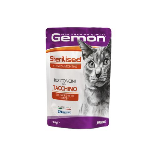 Gemon Chunkies Sterilised Alutasakos Macskaeledel (Pulyka) - 100 g