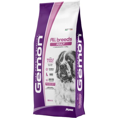 Gemon Breeders Adult Száraz Kutyatáp (Sertés és Rizs) - 20 kg