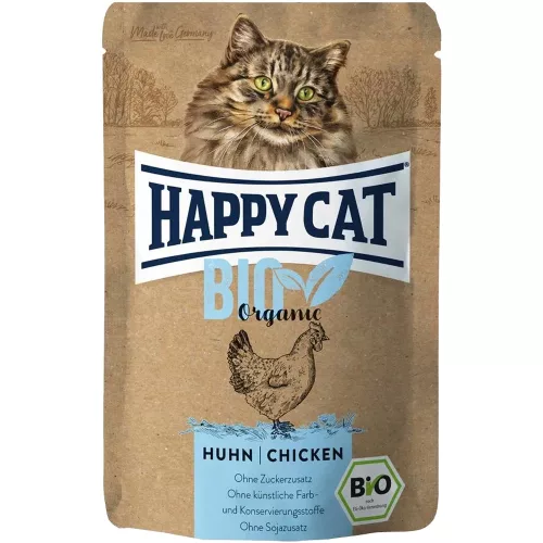 Happy Cat Bio Gabonamentes Alutasakos Macskaeledel (Csirke) - 85 g