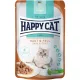 Happy Cat Meat in Sauce Care Haut & Fell (Bőr és Szőrzet) Gabonamentes Alutasakos Macskaeledel (Baromfi) - 85 g