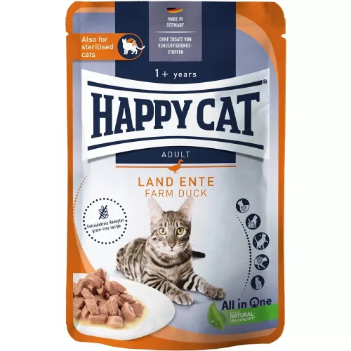Happy Cat Meat in Sauce Culinary Gabonamentes Alutasakos Macskaeledel (Kacsa) - 85 g
