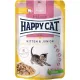 Happy Cat Meat in Sauce Kitten & Junior Gabonamentes Alutasakos Macskaeledel (Baromfi) - 85 g