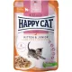 Happy Cat Meat in Sauce Kitten & Junior Gabonamentes Alutasakos Macskaeledel (Kacsa) - 85 g