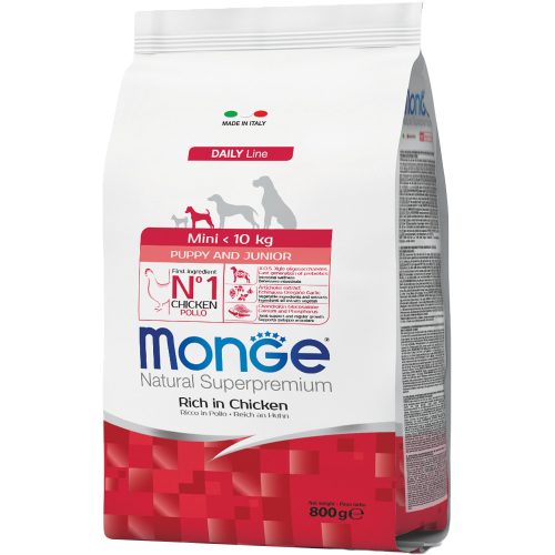 Monge Daily Line Mini Puppy & Junior Száraz Kutyatáp (Csirke) - 0,8 kg