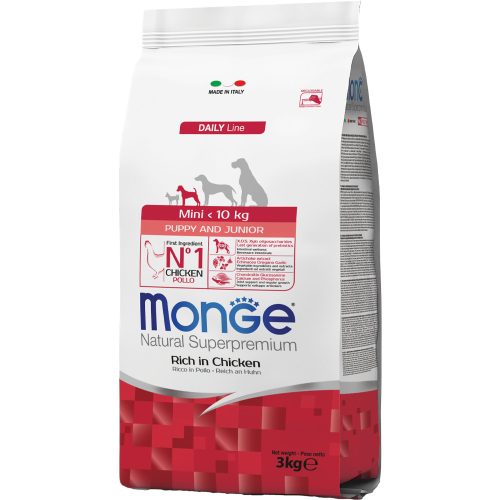 Monge Daily Line Mini Puppy & Junior Száraz Kutyatáp (Csirke) - 3 kg