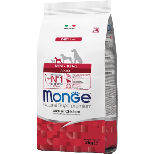 Monge Daily Line Mini Adult Száraz Kutyatáp (Csirke) - 3 kg