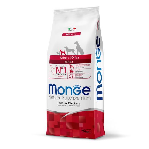 Monge Daily Line Mini Adult Száraz Kutyatáp (Csirke) - 7,5 kg