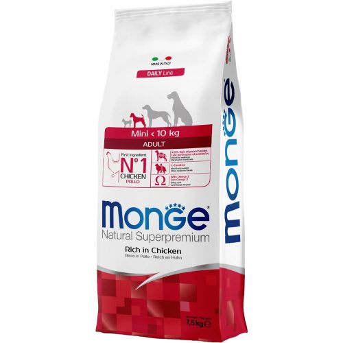 Monge Daily Line Mini Adult Száraz Kutyatáp (Csirke) - 7,5 kg