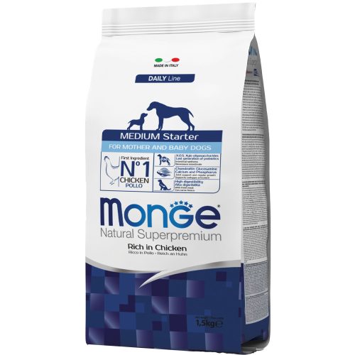 Monge Daily Line Medium Starter Száraz Kutyatáp (Csirke) - 1,5 kg