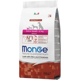   Monge Speciality Line Extra Small Adult Száraz Kutyatáp (Bárány, Rizs és Burgonya) - 2,5 kg