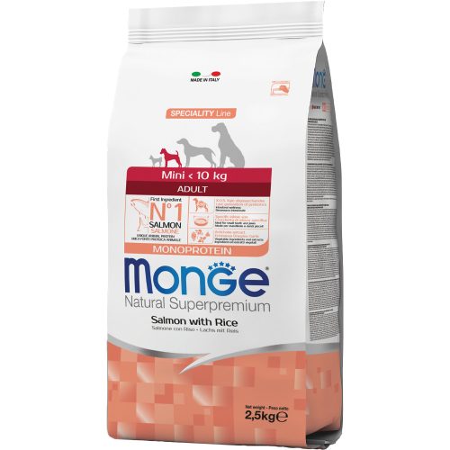 Monge Natural Superpremium Mini Puppy & Junior Monoprotein Száraz Kutyatáp (Bárány és Rizs) - 2,5 kg