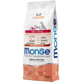   Monge Speciality Line Mini Puppy & Junior Monoprotein Száraz Kutyatáp (Lazac és Rizs) - 7,5 kg