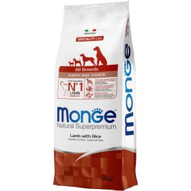  Monge Speciality Line Puppy & Junior Száraz Kutyatáp (Bárány és Rizs) - 12 kg