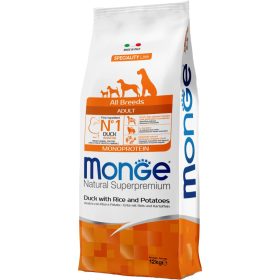   Monge Speciality Line Adult Monoprotein Száraz Kutyatáp (Kacsa, Rizs és Burgonya) - 12 kg