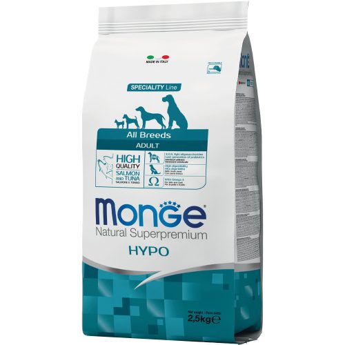 Monge Natural Superpremium Adult Hipoallergén Száraz Kutyatáp (Lazac és Tonhal) - 2,5 kg