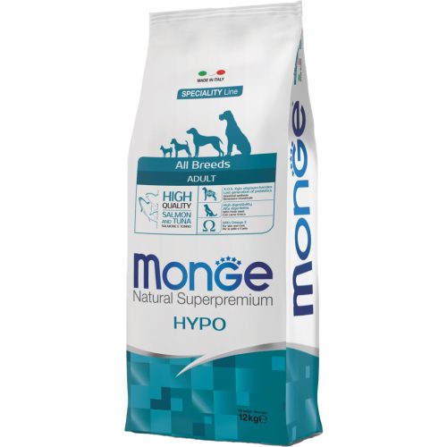 Monge Natural Superpremium Adult Hipoallergén Száraz Kutyatáp (Lazac és Tonhal) - 12 kg