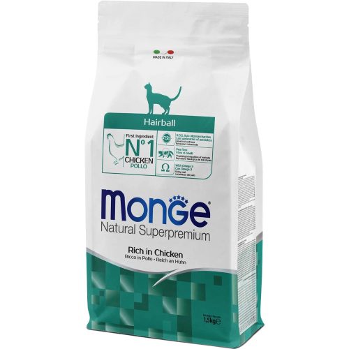 Monge Daily Line Hairball Száraz Macskatáp (Csirke) - 1,5 kg