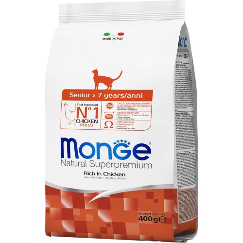 Monge Daily Line Senior Száraz Macskatáp (Csirke) - 0,4 kg
