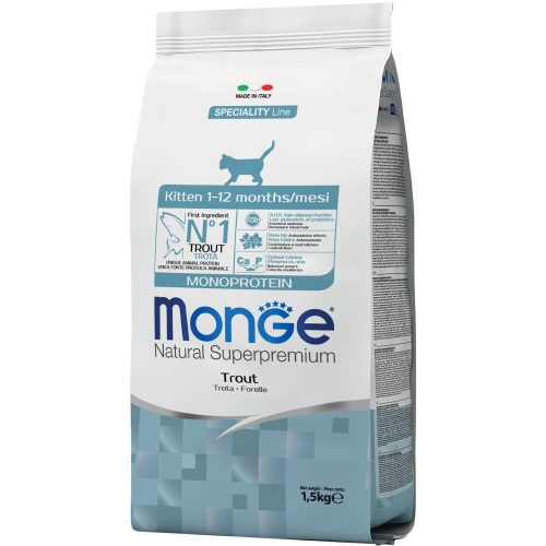 Monge Speciality Line Kitten Monoprotein Száraz Macskatáp (Pisztráng) - 1,5 kg